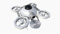SciFi Military Drone I05 Steel - War Vehicle Fantasy