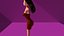 free low poly woman in dress 30
