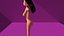 free low poly woman in dress 30