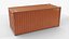 20-Fuß-Frachtcontainer - Orange - Schmutzig