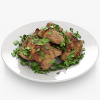 Chicken Liver with Fresh Parsley