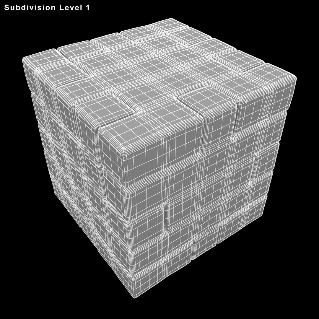 3d Happy Cube Set Model