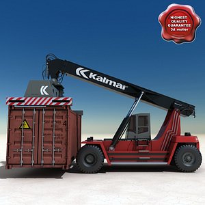 Kalmar Reach Stacker and Container