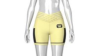 Girls Crossover Waistband Shorts With Mesh Pocket