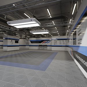 Base Racing Team Garage  4 3D model