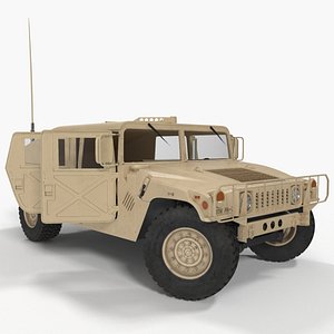 Military Humvee Vehicle Rigged for Maya