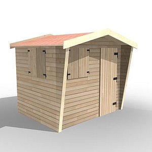 wooden house 3d model