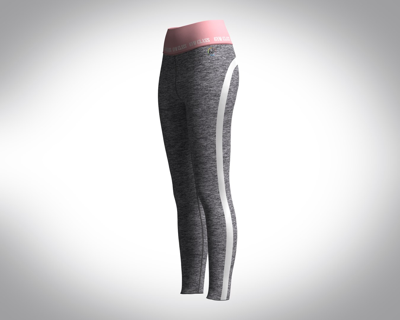 Ladies GYM Leggings-Grey Melange 3D model