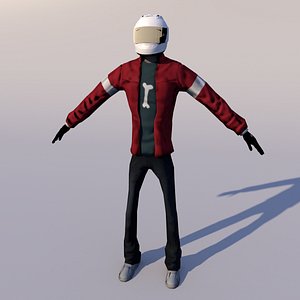 3D nico human character rigging model
