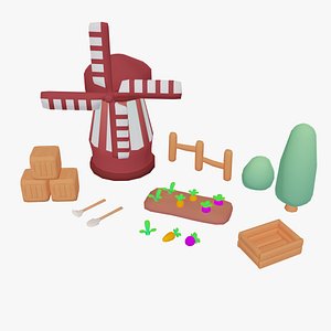 3D model Cartoon Farm Pack