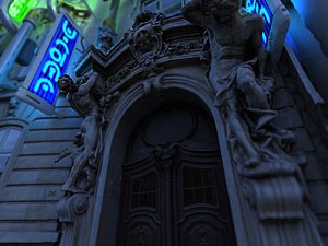 3D futuristic city hd model