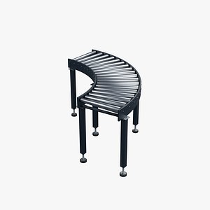 Ninety Degree Gravity Conveyor with Tapered Rollers