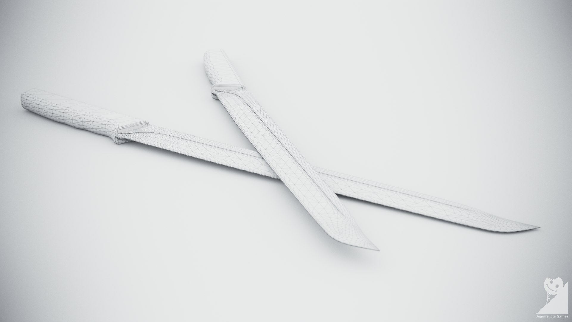 3D melee weapons model https://p.turbosquid.com/ts-thumb/PZ/TYDaWE/4s/wireframedualkatannas/png/1605225621/1920x1080/fit_q87/a001c58229fc2009ec79dc44760e2b38dbbd7e7a/wireframedualkatannas.jpg