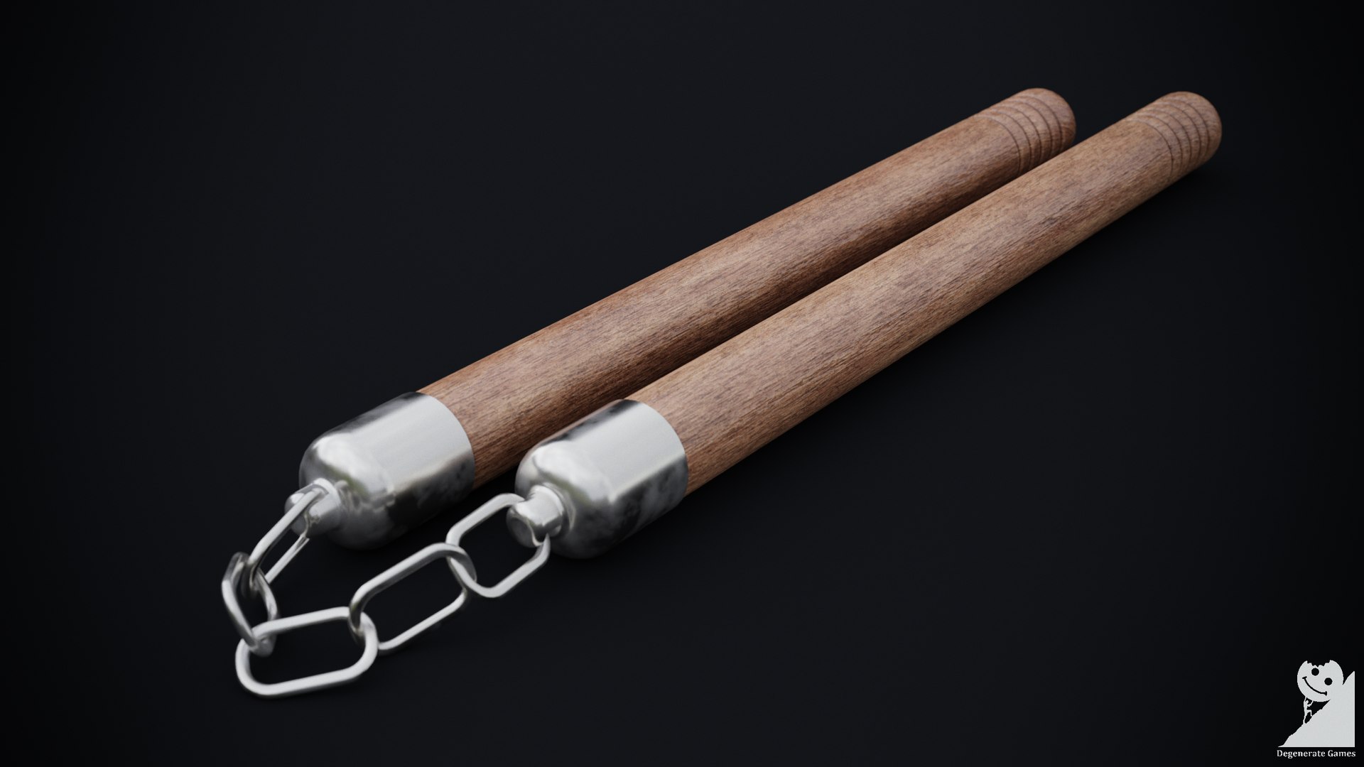 3D melee weapons model https://p.turbosquid.com/ts-thumb/PZ/TYDaWE/6L/nunchuckas3/png/1605225901/1920x1080/fit_q87/01d19f1fda883dc57231adbf02813ae7621f3d1a/nunchuckas3.jpg