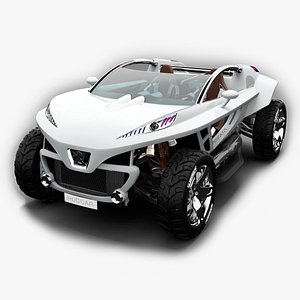 3dsmax concept car peugeot hoggar