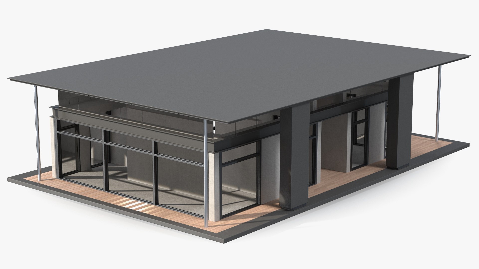 House with Modern Architecture 3D model preview