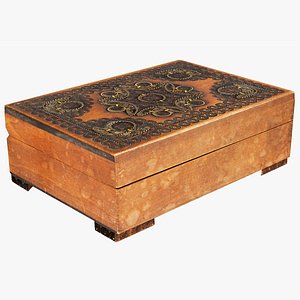 3D model wood wooden box