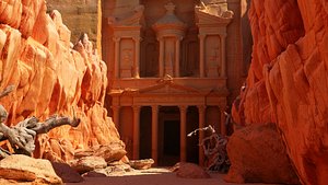 Petra Temple Canyon 3D model