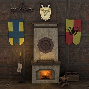 Medieval Props Fireplace Props