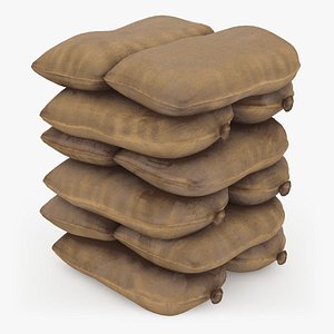 Sand Bag Wall 04 model