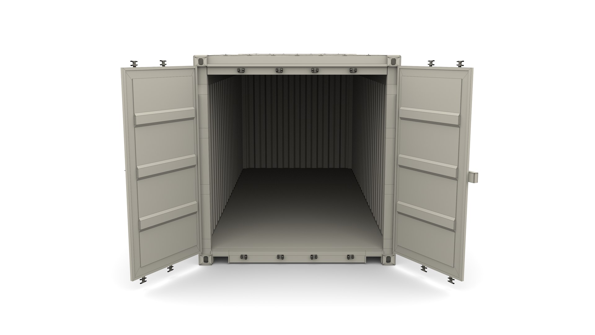 20ft Shipping Container Open Model - TurboSquid 1324842