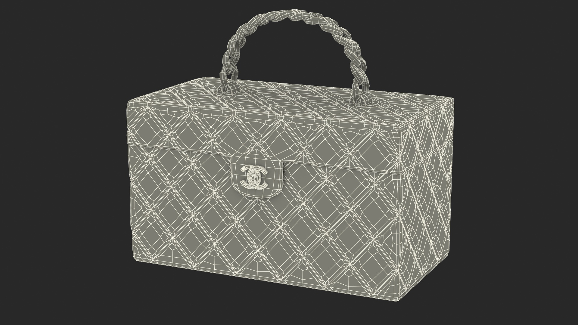 3D Chanel Vintage Black Quilted TurboSquid 1472725