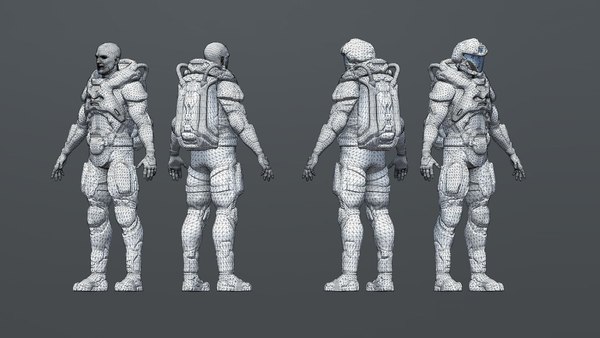 3D Space Marine Rigged 3D Character - TurboSquid 1811594