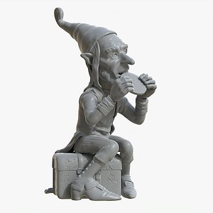 Gnome with a Coin 3D model