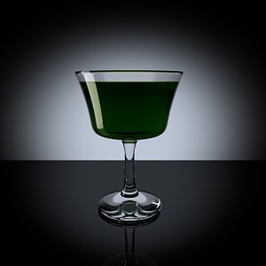 cocktail glass obj