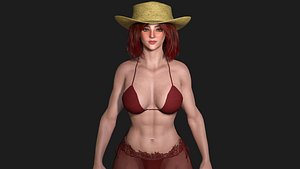 3D AAA 3D REALISTIC CHARACTER - MUSCULAR GIRL IN BIKINI model