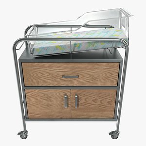 hospital bassinet carrier drawer 3D model