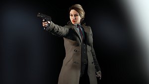 Female Detective 3D model