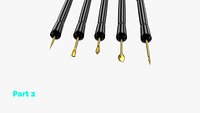 High-Detailed 3D Model Set of Professional Electrosurgical  Surgical Part 2