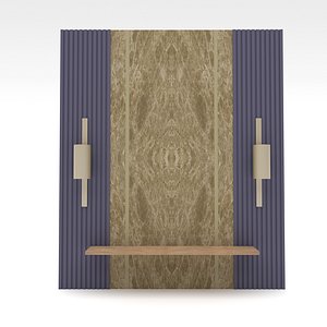 modern tv wall Low-poly 3D model 3D