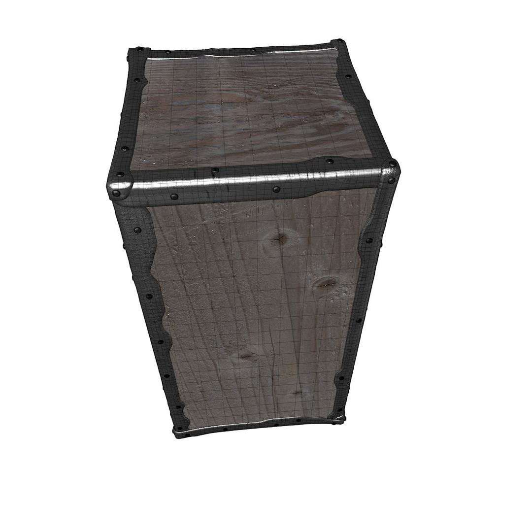Wooden Crate Tea Edges 3d Model