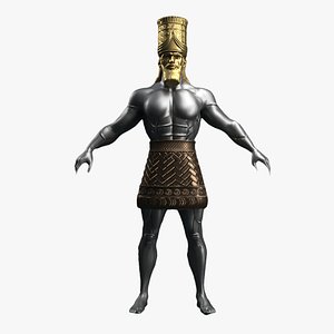 Nebuchadnezzar king rigged vfx Low-poly 3D model