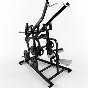 Low poly gym equipment pulldown