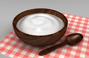 3d yogurt wood bowl