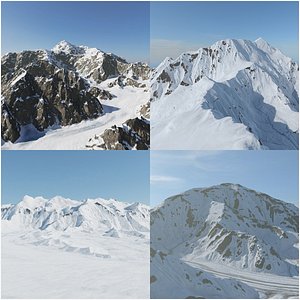 3D model Highest mountains of North America PBR terrains(1)