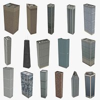 Low-poly Skyscraper Collection