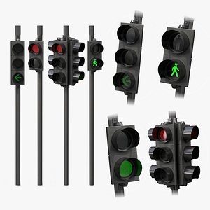Traffic Signal Lights - Pole-Mounted Collection