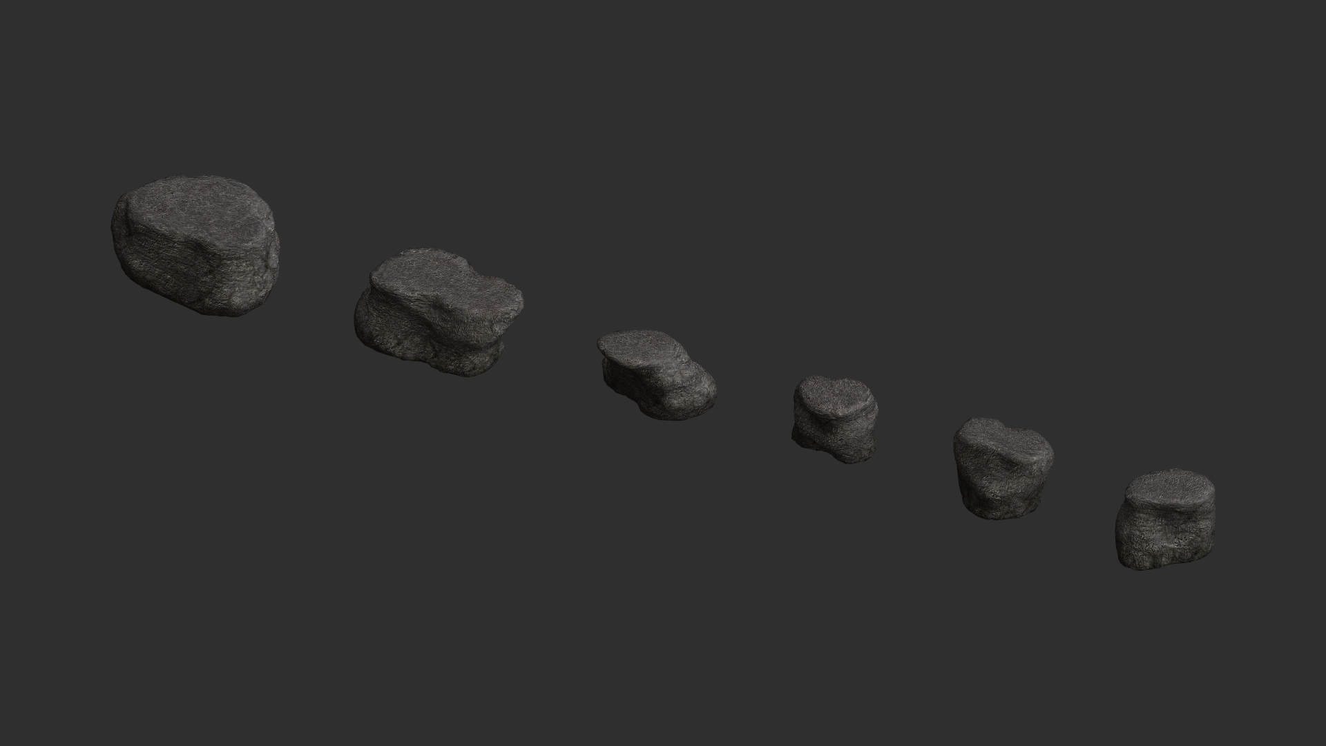 3D Short Flat Rocks - TurboSquid 1909649