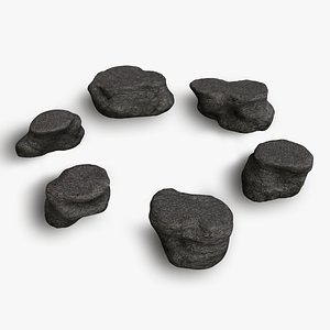 3D Short Flat Rocks