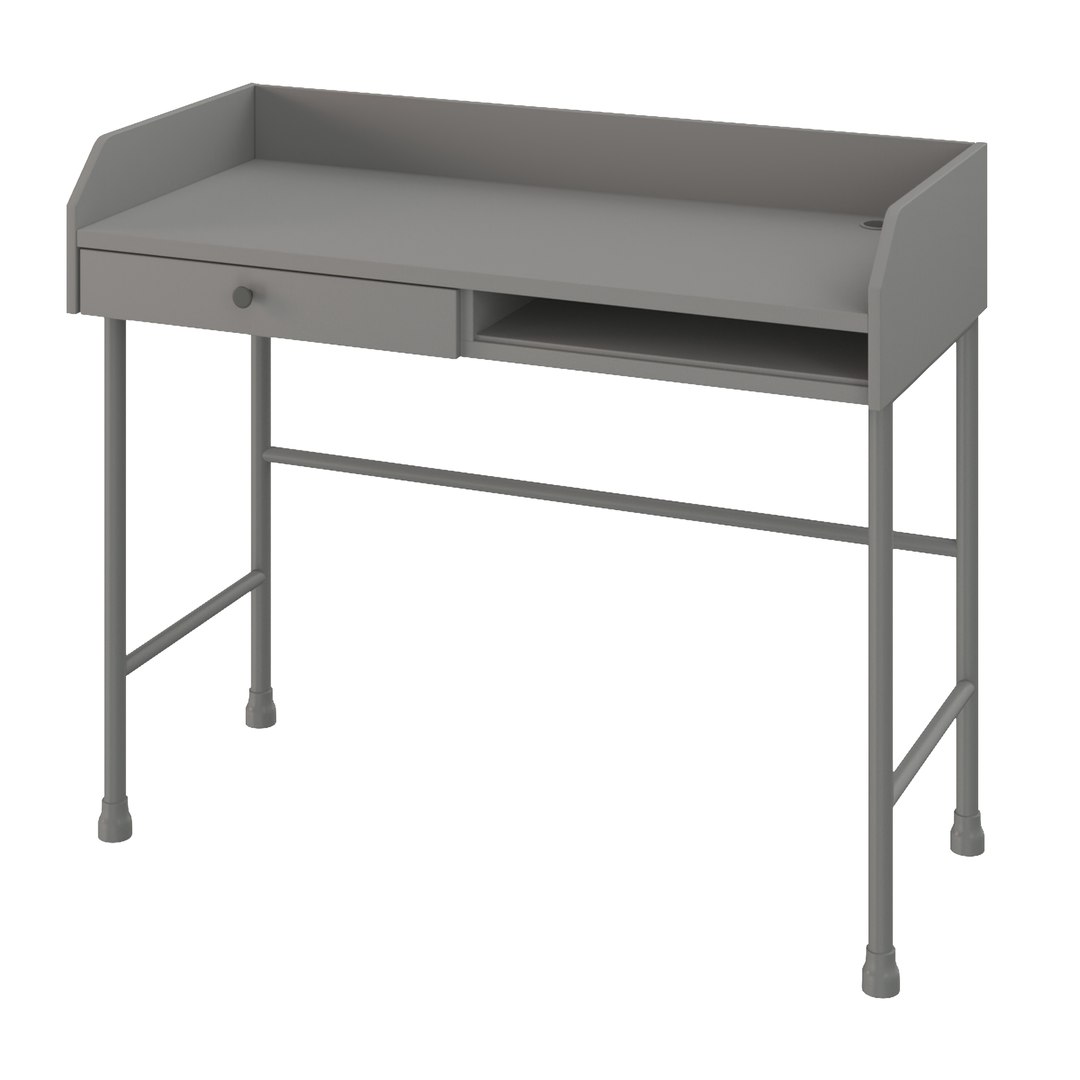 modelo 3d Ikea Hauga Desk Gray TurboSquid 2012872