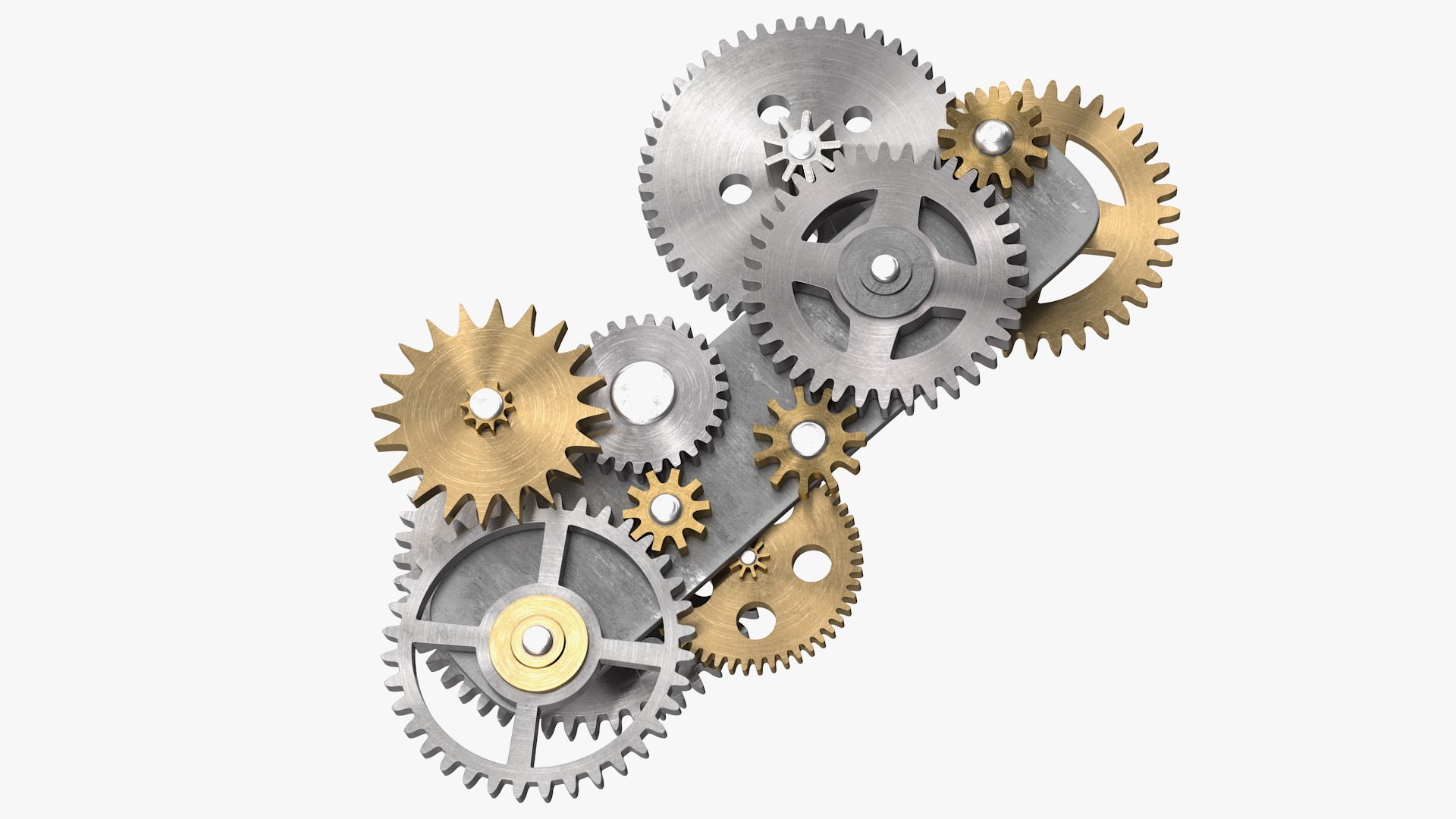 Gear Mechanism Mixed 3D model preview