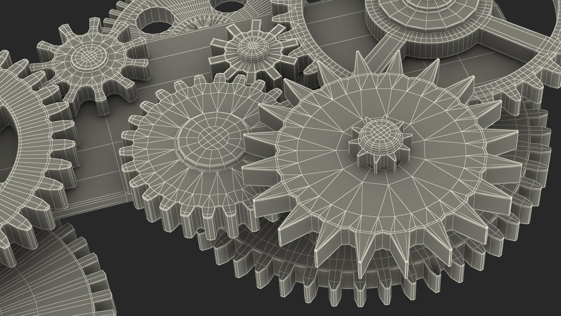 3D gear mechanism mixed model - TurboSquid 1654473