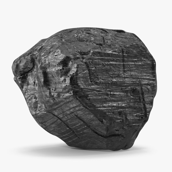 3D Black Coal Rock