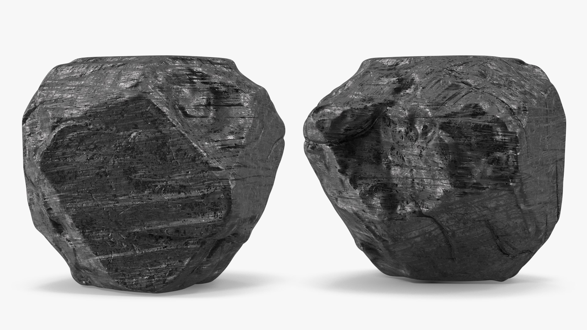 Black Coal Rock 3D model preview