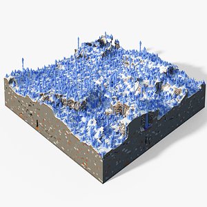 3D model Minecraft Ice Spikes Biome