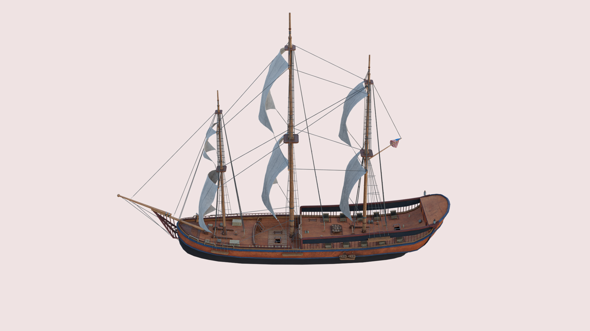 Columbia Ship 3D model - TurboSquid 1800380